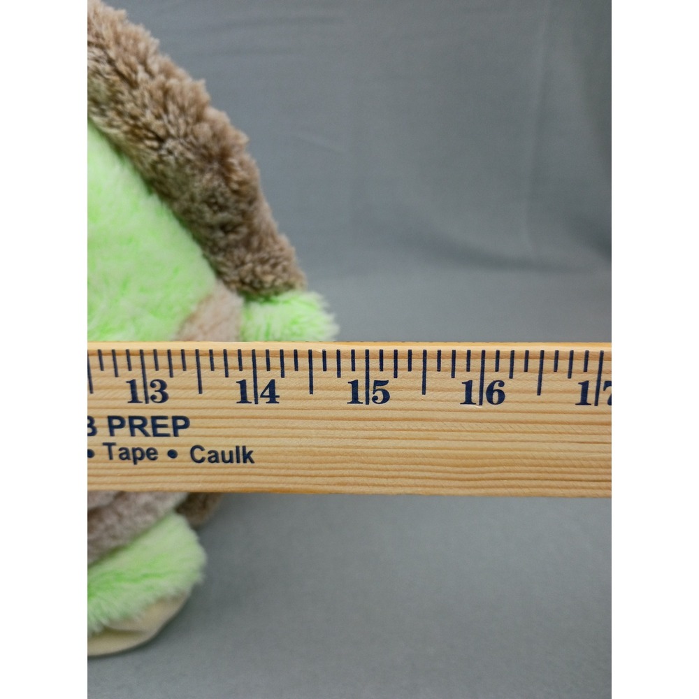 Fiesta Green Turtle Plush Stuffed Animal Round Brown Shell 11 Inch Squishy Soft
